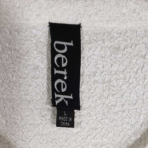 Women's Knit Berek Black & White Geometric Coat L - Picture 6 of 8